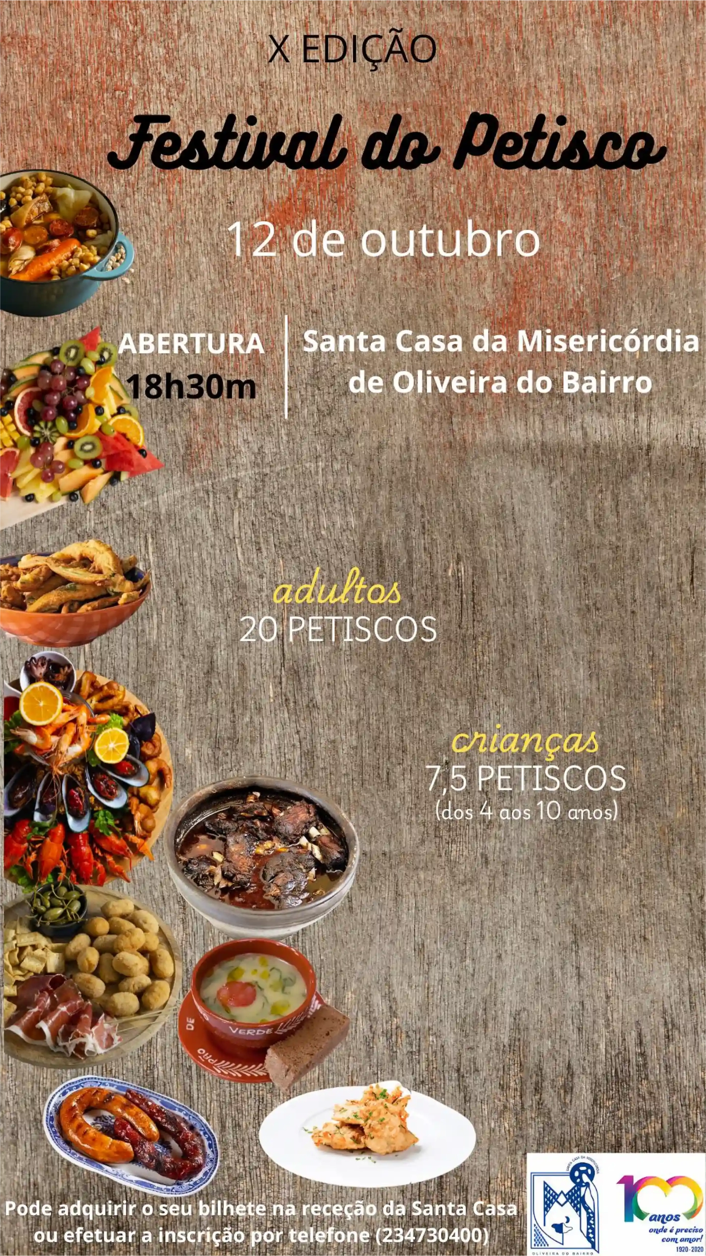 10.ª edição do Festival do Petisco a realizar na Santa Casa da Misericórdia de Oliveira do Bairro