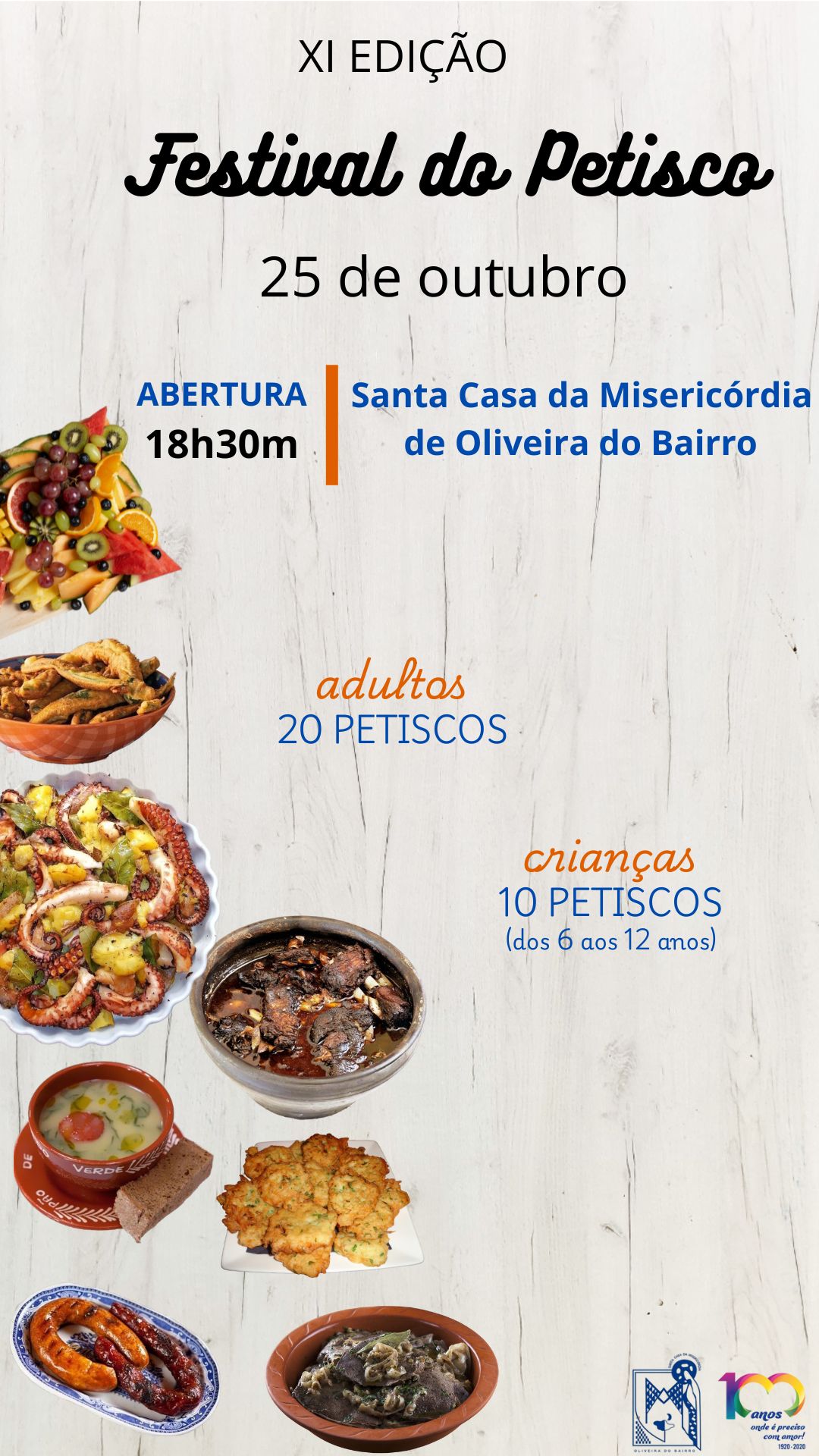 XI Edição do Festival do Petisco, 25 de outubro de 2025 às 18,30h