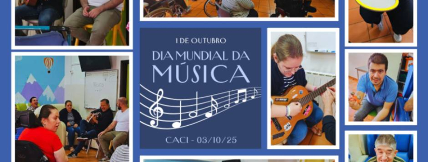 Atividades musicais do Dia Mundial da Música no CACI com utentes e professores